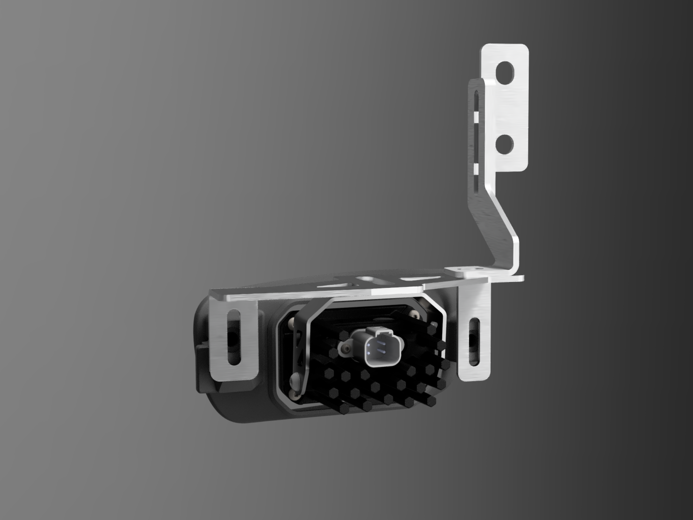 Rear view of Aptomo Beacon+ Kit mounted on 2001-2004 Toyota Tacoma bumper