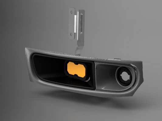 Car fog light assembly with orange indicator on a gray background 4 runner 2002 1999